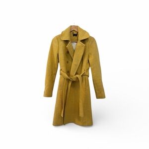 J. Crew Mustard Double-Breasted Coat